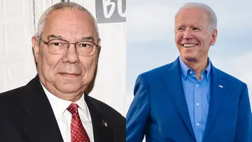 Colin Powell and Joe Biden on BET Buzz 2020.