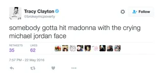 No Shade - Why you gotta hate from outside of the club?(Photo: Tracy Clayton via Twitter)