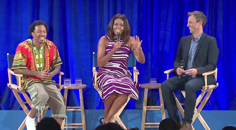 News, National News, Michelle Obama, First Lady, Seth Meyers, Nick Cannon, freshman, Howard University, Q/A, Reach Higher Initiative, Better Make Room Campaign