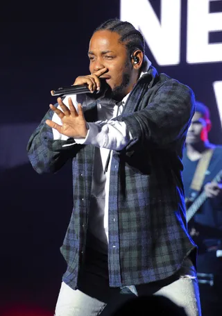 Leader of the New School - Kendrick Lamar blesses Houston with a performance during the Day for Night Festival held at Silver Street Studios.(Photo: Jessica Alexander/Future Image/WENN.com)