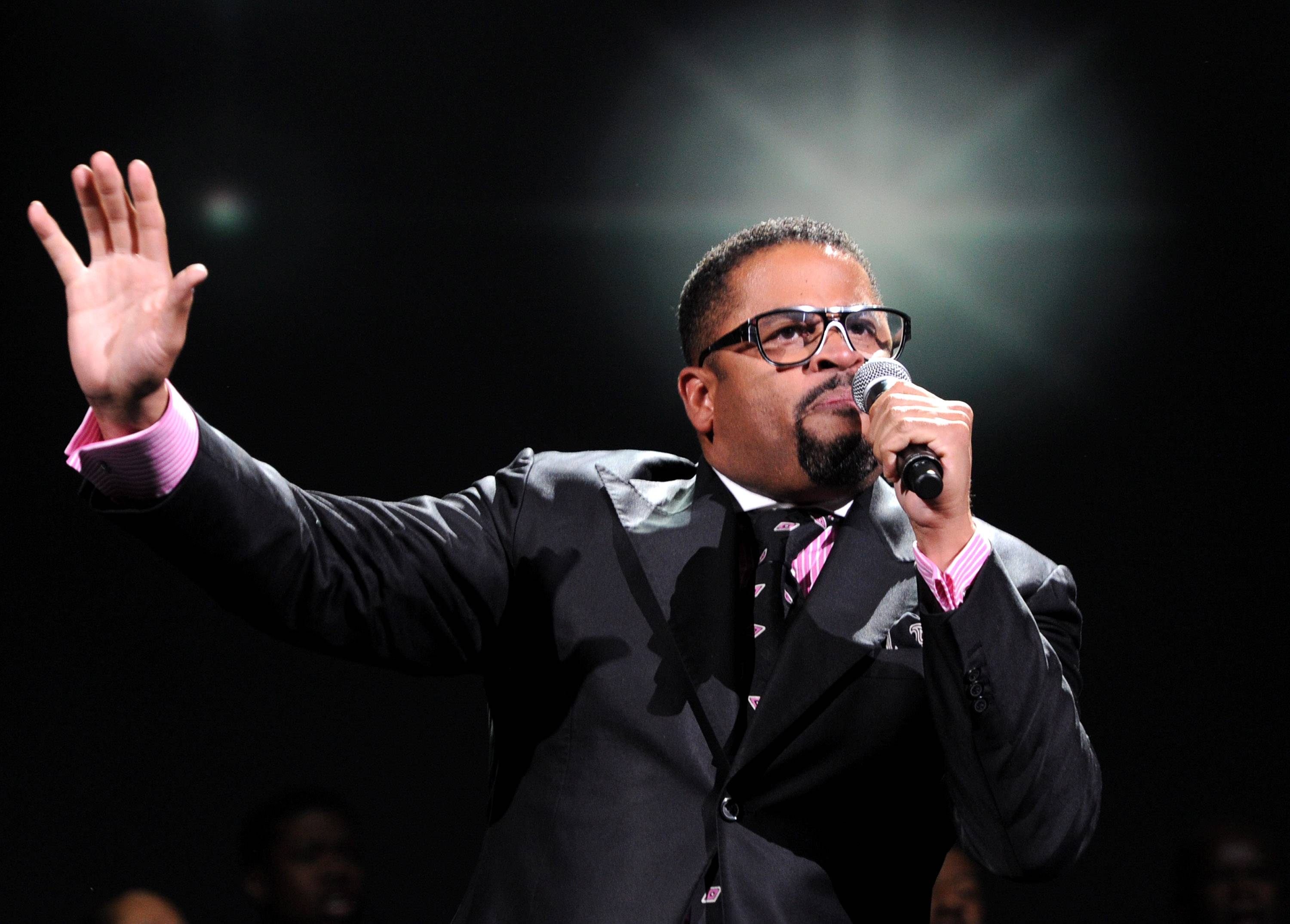Bryon Cage - Known for his songs &quot;The Presence of the Lord&quot; and &quot;I Will Bless The Lord,&quot; Byron Cage is a true minister of music. (Photo: Rick Diamond/Getty Images for Verizon)