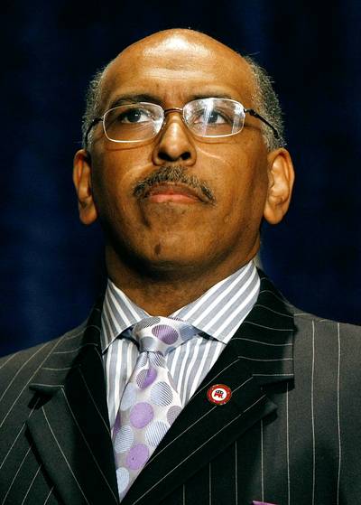 Talking Heads - Former RNC chairman Michael Steele is a frequent defender of the GOP faith on cable news programs. But he can't do it alone, so the RNC proposes to develop a national list of Black surrogates to have a high-level presence in African-American media.&nbsp;  (Photo: Chip Somodevilla/Getty Images)