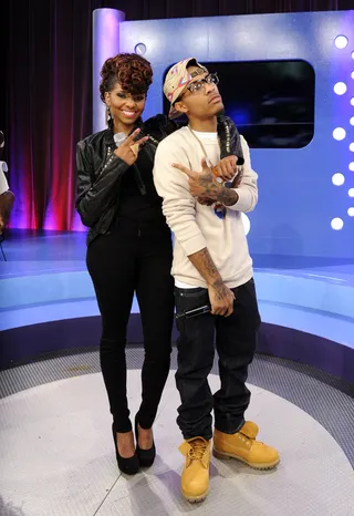 On Camera Chemistry - Bow Wow and Miss Mykie at 106 &amp; Park, October 01, 2012. (Photo: John Ricard / BET).