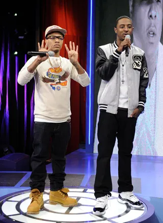 The Boys - Bow Wow and Shorty Da Prince at 106 &amp; Park, October 01, 2012. (Photo: John Ricard / BET).