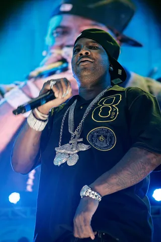 Gun for Hire - Young Jeezy isn't just known for his own stellar music though — he's also become one of the most-wanted guest spitters. He's laced hits for Kanye West ("Amazing," "Can't Tell Me Nothing"), Rihanna ("Hard"), Drake ("I'm Goin' In") and others. &nbsp;(Photo: Jeffrey Ufberg/Getty Images)