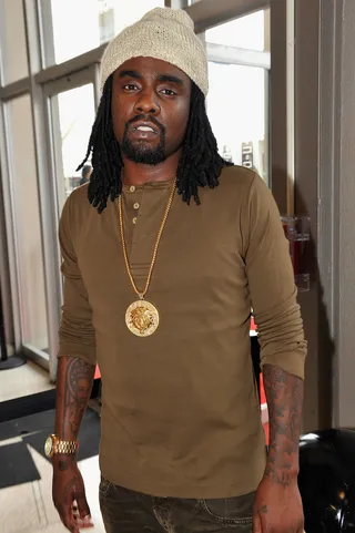 From DC to ATL - Wale casually rolls into the Atlanta Civic Center. Unlike some of his contemporaries, he is content with one chain and medallion.(Photo: Moses Robinson/Getty Images for BET)