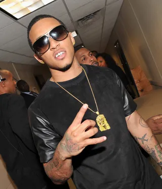Without A Cup - The song that made Kirko Bangz a star, "Drank In My Cup" got him all the way to this year's BET Hip Hop Awards. The Southern rapper hit the stage with Meek Mill and once again, showed the world that he's here to stay and ready to dominate the rap game.&nbsp; (Photo: Moses Robinson/Getty Images for BET)