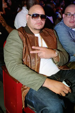 BX in the House - Fat Joe who was in attendance as part of the Chris Lighty tribute flashes the peace sign while watching the awards show.(Photo: Chris McKay/Getty Images for BET)