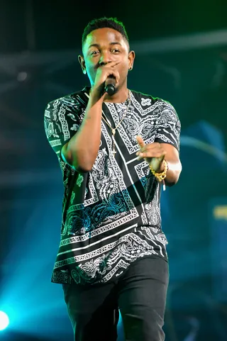 The World Is Yours&nbsp;&nbsp;— &nbsp;October 9, 2012 - Winning the award for Lyricist of the Year, Kendrick also rocks the BET Hip Hop Awards by performing “The Recipe" and "Swimming Pools. ”&nbsp;(Photo: Chris McKay/Getty Images for BET)