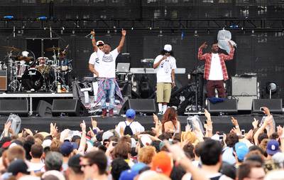 Black Hippy Assembles - 2011 was also the year that Kendrick's crew, Black Hippy, began to break through. Also featuring his TDE labelmates Jay Rock, Schoolboy Q&nbsp;and Ab-Soul, the foursome released a series of banging freestyles and collabos. (Photo: Kevin Winter/Getty Images for Coachella)
