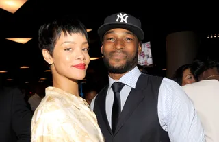 Rihanna and Tyson Beckford - The two made a good-looking pair at Thursday night's celebration.&nbsp;  (Photo: Kevin Mazur/WireImage)