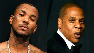 Game Slays Jay - Game took his beef with Jay-Z international by leading the crowd in a chant of &quot;F--k Jay-Z&quot; and &quot;old a-- n---a&quot; at a show in France in 2009. (Photos from left: Jemal Countess/Getty Images, Jason Merritt/Getty Images)