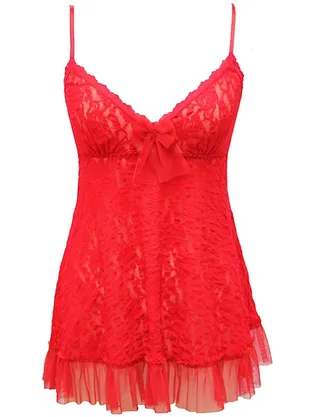 Hanky Panky Lace Babydoll Set - It wouldn't be Valentine's Day without some lingerie. You'll get your boo's heart rate pumping in this lace nighty.  (Photo: Hanky Panky)