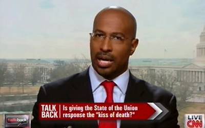 Be Afraid - Democrats and others may be laughing at Rubio and his Poland Spring moment now, but could be crying later, warns former White House adviser Van Jones. Republicans have high hopes for Rubio, young, savvy and Latino, to help reshape the party's image. &quot;He is to the heart what Paul Ryan is to the head,&quot; said Jones, adding that he could be &quot;dangerous&quot; for Democrats.  (Photo: CNN)