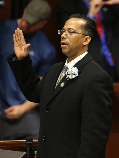 One for the History Books - Steven Brooks in March became the first lawmaker to be expelled from the Nevada Assembly, following a months-long emotional and legal downward spiral. Making matters worse, the two-term Democrat was arrested hours later in California, after leading officers on a high-speed chase.&nbsp;  (Photo: AP Photo/Cathleen Allison)
