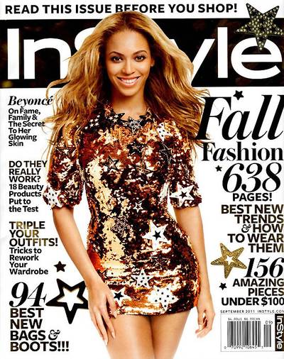 Star Bar - Beyoncé loves all things sparkly and glittery and that's what she stuck to for the September 2011 InStyle cover. Her starry Dolce &amp; Gabbana mini had her practically popping off the page.   (Photo: Instyle Magazine)