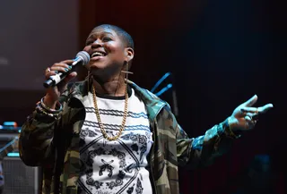 Stacy Barthe - Grammy-nominated singer-songwriter Stacy Barthe serenaded attendees like a seasoned veteran at this year's BET Music Matters Grammy Showcase in Los Angeles. Looks like there's a new star in town.&nbsp;(Photo: Alberto E. Rodriguez/Getty Images for BET)