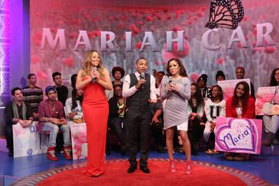 That time Mariah Carey showed 106 &amp; Park eternal love - It was always a treat when Mariah Carey was in the building. Though the legendary songstress has graced the show numerous times over the years, the red carpet was rolled out for Mimi on Valentine’s Day in 2014 to discuss her single “She’s Yours.” She also talked about working with Trey Songz on the “Your Mine (Eternal)” remix, which she premiered on the show as well, ahead of the release of Me. I Am Mariah... The Elusive Chanteuse. Shout-out to Jermaine Dupri’s surprise appearance.&nbsp; (Photo by Bennett Raglin/BET/Getty Images for BET)