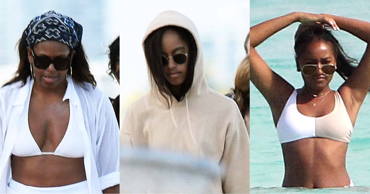 Michelle and Malia Obama Have a Beach Weekend in Miami - Michelle and Malia  Obama in Miami