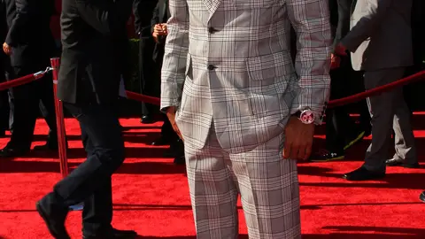 Matt Barnes - The Lakers player cleans up nicely in a checkered suit paired with matching sneaks.(Photo: Frederick M. Brown/Getty Images)