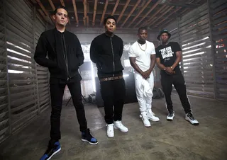 Meet the Emcees - From left, we have G-Eazy, Kevin Gates, OT Genasis and Loaded Lux. These artists will masterfully show off their skills with some genuine bars. (Photo: Maury Phillips/WireImage for BET)