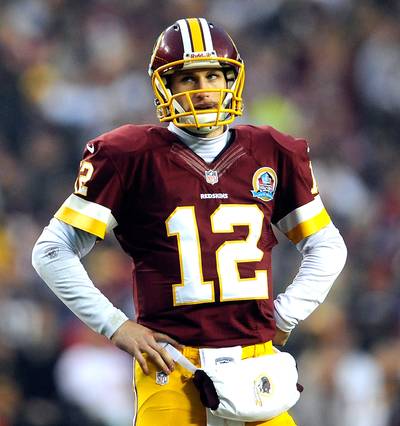 Kirk Cousins - Nobody likes to see a player get injured, but injuries are a part of the NFL and that will never change. Besides sadness, injuries do create opportunities for other players to step up and perform. That?s the current case with the Washington Redskins. When starting QB Robert Griffin III dislocated his ankle Sunday, back-up Kirk Cousins came on to throw for 250 yards and two touchdowns to lead the Redskins to a 41-10 rout of the Jacksonville Jaguars. Yes, it?s the lowly Jaguars, but at 6-foot-3 and with a solid arm and decent mobility, Cousins might be able to put together a longer string of solid play.&nbsp;(Photo: Patrick McDermott/Getty Images)