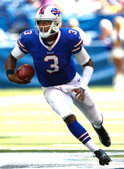 EJ Manuel&nbsp; - Don?t look now, but the Buffalo Bills are 2-0 on this young 2014 season and EJ Manuel is a big reason why. The 24-year-old quarterback completed 72.7 percent of his passes in a Week 1 win over the Chicago Bears and threw for 202 yards and a touchdown without an interception in a Week 2 victory over the Miami Dolphins. Adding excitement to Manuel?s continued growth is the fact that he has a serious young weapon in explosive wideout and fourth overall draft pick Sammy Watkins. The rookie out of Clemson racked up eight receptions for 117 yards and a touchdown Sunday, showing early chemistry with Manuel.&nbsp;(Photo: Michael Hickey/Getty Images)