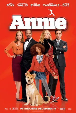 Annie First Look&nbsp; - Sony Pictures has released the movie poster for the Annie remake starring&nbsp;Jamie Foxx and&nbsp;Quvenzhané Wallis. What do you think? Does this get you excited to see it?&nbsp;  (Photo: Sony Pictures Entertainment)