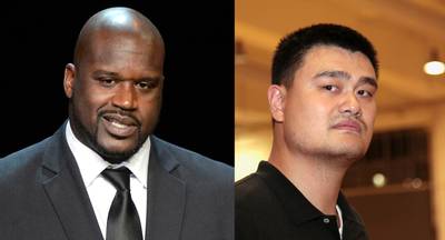 Shaq Mocks Yao Ming's Chinese - Back in 2003, then-Los Angeles Lakers'&nbsp;center Shaquille O'Neal&nbsp;drew the ire of Asian Americans when he taunted Yao Ming, saying, &quot;Tell Yao Ming, 'Ching-chong-yang-wah-ah-soh.'&quot; Shaq later apologized. Come on, Shaq!(Photos from left: Kevork Djansezian/Getty Images, Kevin Lee/Getty Images)