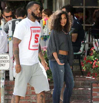 Low-Pro - Rapper Game leaves lunch at The Ivy restaurant in West Hollywood with a female friend.&nbsp;(Photo: &nbsp;Josiah True/WENN.com)