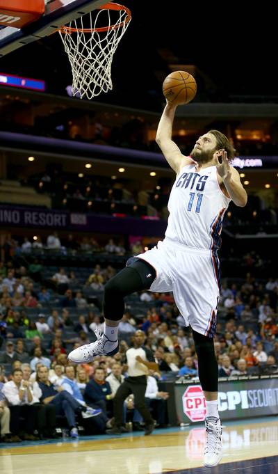 Bobcats' Josh McRoberts Fined $20,000 for Hit on LeBron James - The NBA took notice of the forearm/elbow hit that Charlotte Bobcats' Josh McRoberts put on LeBron James in Game 2 of their first-round playoff series Wednesday night. McRoberts was fined $20,000 for the rough play. (Photo: Streeter Lecka/Getty Images)