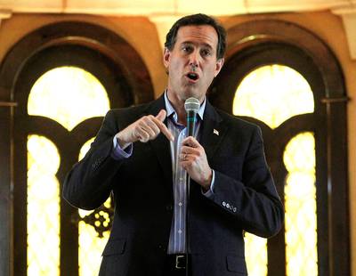 Rick Santorum (@RickSantorum) - “7M Californians had their rights stripped away today by activist 9th Circuit judges. As president I will work to protect marriage.”&nbsp;(Photo: Tom Pennington/Getty Images)