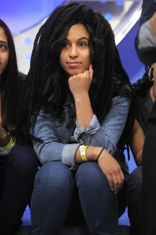 Nice Wig - Audience member sports the wig worn by Machine Gun Kelly at 106 &amp; Park, February 10, 2012. (Photo: John Ricard / BET)
