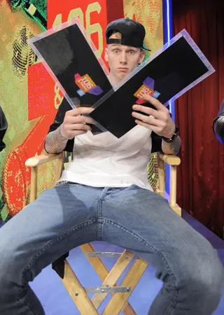 I Got This - Freestyle Friday judge Machine Gun Kelly at 106 &amp; Park, February 10, 2012. (Photo: John Ricard / BET)