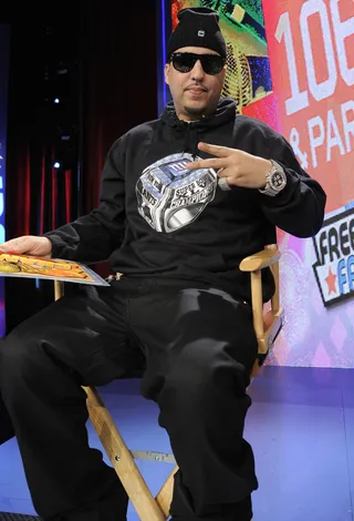 French Connect - Freestyle Friday judge French Montana at 106 &amp; Park, February 10, 2012. (Photo: John Ricard / BET)