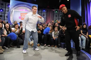 Who Is That? - Audience member works to be named the "Livest audience member" at 106 &amp; Park, February 7, 2012. (Photo: John Ricard / BET)
