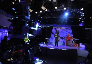 Action Jackson - French Montana sound checks at 106 &amp; Park, February 7, 2012. (Photo: John Ricard / BET)