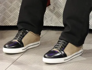 Nice Shoes - Denzel Washington and Rubén Blades at 106 &amp; Park, February 7, 2012. (Photo: John Ricard / BET)