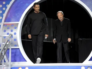 Come on Down - Denzel Washington and Rubén Blades at 106 &amp; Park, February 7, 2012. (Photo: John Ricard / BET)