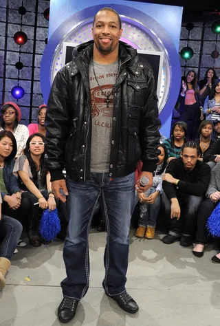 Told Y'All - Michael Boley of the NY Giants at 106 &amp; Park, February 7, 2012. (Photo: John Ricard / BET)