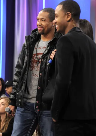 Smiles for the Camera - Michael Boley of the NY Giants at 106 &amp; Park, February 7, 2012. (Photo: John Ricard / BET)