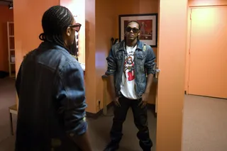 Ready for the World - Trevante makes last-minute preparations before leaving the green room at 106 &amp; Park, February 7, 2012. (Photo: John Ricard / BET)