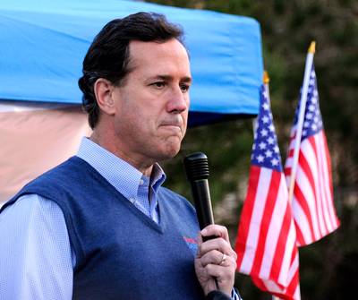 Rick Santorum - ?It sort of sent a chill down my spine as a conservative and a Republican,&quot; Rick Santorum said about Mitt Romney?s lack of concern for the very poor. &quot;That's not the Republican Party I want to belong to. I want to belong to a party that focuses on 100 percent of Americans and creating opportunity for every single one.&quot;(Photo: Ethan Miller/Getty Images)