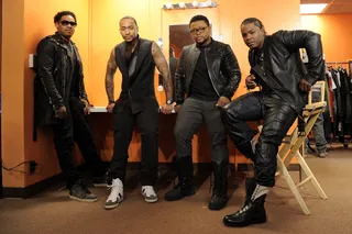 We're Back - Day26 in the green room at 106 &amp; Park, February 2, 2012. (Photo: John Ricard / BET)