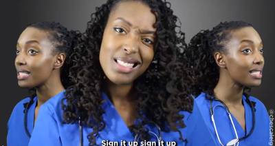 Comedienne Franchesca Ramsey Does Spoof for Obamacare&nbsp; - Comedienne Franchesca Ramsey has spoofed Rihanna’s “Pour It Up” to remind us that we are running out of time to enroll in Obamacare&nbsp;— the deadline is March 31. In her hilarious “Sign It Up,” Ramsey sings about all that is covered under health care, including birth control, preventative care and medications. Watch the video in its entirety here.(Photo: Chescaleigh via YouTube)