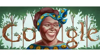 Wangari Maathai - Kenyan environmentalist and political activist Wangari Muta Maathai was given a Google Doodle in April 2013.&nbsp;(Photo: Courtesy of Google)