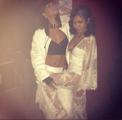 Jhené Aiko @jheneaiko - Jhené Aiko got pretty cozy with Rihanna backstage this week at a Drake concert in Paris. Is this Rih's newest bestie? The two are both close to the Canadian rapper&nbsp;so it was only a matter of time before these dope chicks hooked up.By: Jazmine A. Ortiz(Photo: Jhene Aiko via Instagram)