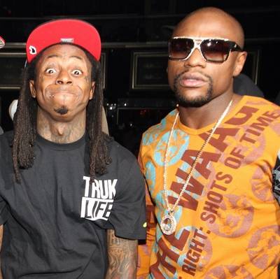 Lil Wayne @lilwayneofficial_ - &quot;Happy B!rthday to the greatest boxer ever@floydmayweather&nbsp;!!!!&quot;Lil Wayne shows off his goofy side in this bday shout out for undefeated boxing champ Floyd Mayweather Jr.(Photo: Lil Wayne via Instagram)