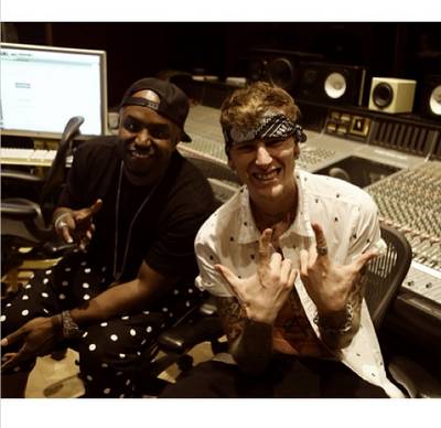 Machine Gun Kelly @c--kpunch - &quot;studio w/&nbsp;@iamricolove&nbsp;- y'all gotta remind you to tell you the funny ass s--t goin on outside this room when the album comes out. lol.&quot;Rico Love has been busy working on MGK's album. The duo look like they're on the verge of a new hit.(Photo: Machine Gun Kelly via Instagram)