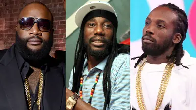 &quot;Mafia Music III&quot; Featuring Sizzla and Mavado - Ross takes it from Miami to the islands for &quot;Mafia Music III,&quot; which features Jamaica-natives Sizzla and Mavado. The Bawse kicks one lengthy verse before passing the baton.&nbsp;(Photos: Michael Loccisano/Getty Images for GQ; Johnny Nunez/WireImage/Getty Images; Bennett Raglin/BET/Getty Images for BET)